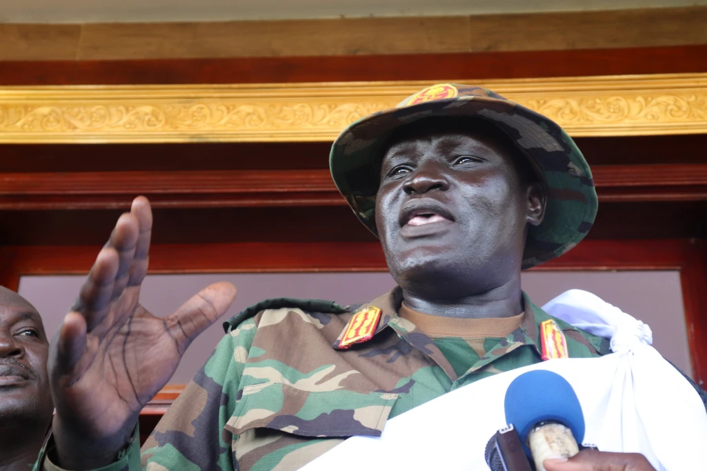 Gen. Olony pledges work with Kiir to restore peace