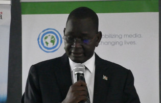 Deputy national minister of information, communication, technology and postal services on the international world press freedom day in Juba.