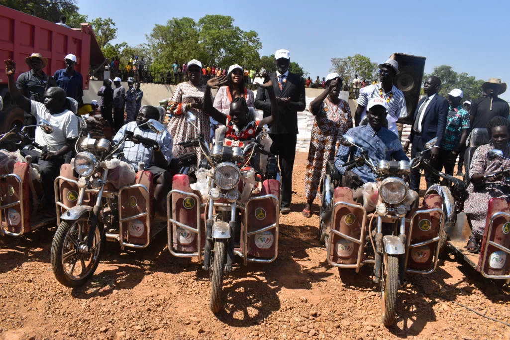 Aweil: People with special needs get donated tricycles